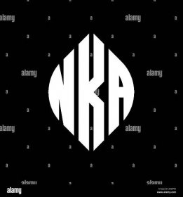 NKA circle letter logo design with circle and ellipse shape. NKA ...