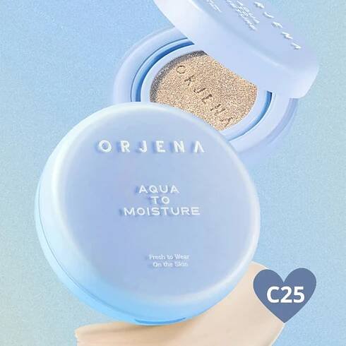 ORJENA - Aqua To Moisture Cushion SPF50+PA+++, C23 COOL NUDE - Hydratační SPF make-up - 14 g - Korejská krása