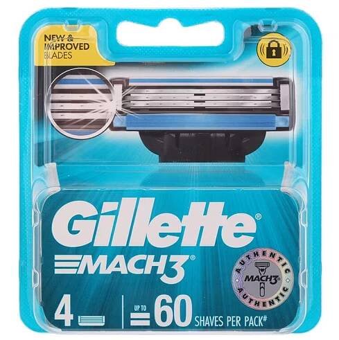 Gillette Mach3 náhradní hlavice 4 ks blistr - Holící strojky | MOJEDROGERIE.CZ s.r.o.