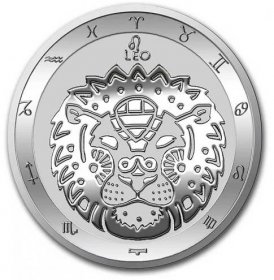 stříbrná mince 1 oz znamení zvěrokruhu LEV - ZODIAC LEO