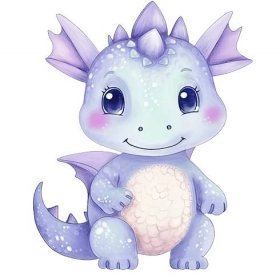 Cute Little Dinosaur, Primeval animal cartoon, Generative Ai 24390709 PNG