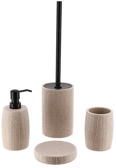 Koupelnový set Binchi ve stylu eko BÉŽOVÝ do koupelny, elegantní, dekorativní