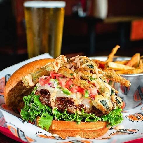 🍔In the mood for something spicy? 

Head over to @baddaddysburger and try their new El Poblano Loco: angus patty with pepper jack cheese, pico de gallo, fried poblano peppers, topped with chipotle ranch drizzle! #shopfoothills