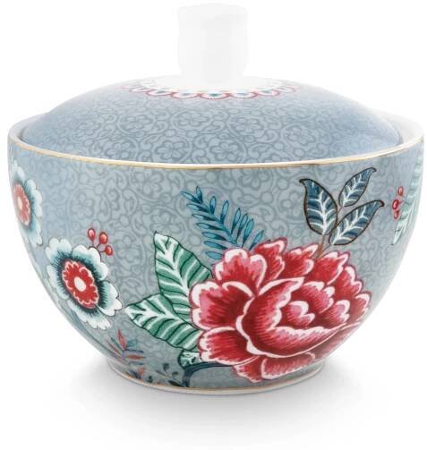 Pip Studio Flower Festival cukřenka 300ml, modrá