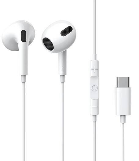 BASEUS DRÁTOVÁ SLUCHÁTKA USB-C PRO TELEFON DO UŠÍ S MIKROFONEM DÁLKOVÝM OVLADAČEM