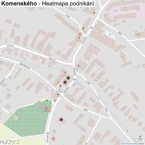 Komenského - mapy | Kurzy.cz
