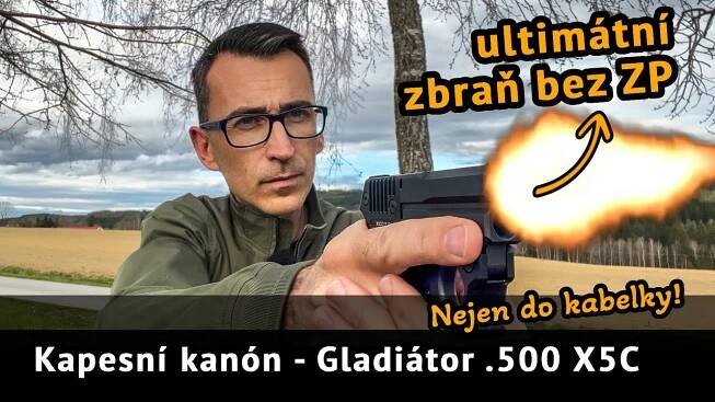 Kapesní kanón bez zbrojáku! Perkusní pistole Gladiátor.500 X5C – Ultimátní síla v kapse!