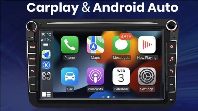 Ossuret 8" Dotykové Autorádio pro Volkswagen Passat, Tiguan, GOLF, Škoda, Seat rádio Android 2 GB