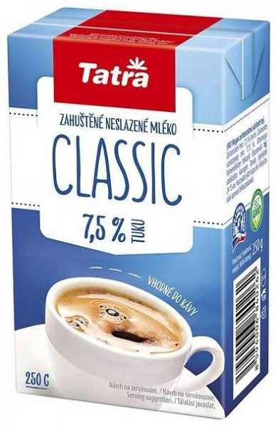 Tatra Classic zahuštěné mléko neslazené 7,5% 250 g od 30 Kč
