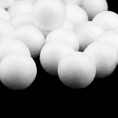 100ks bílých modelářských řemeslných polystyrénových pěnových kuliček 27mm