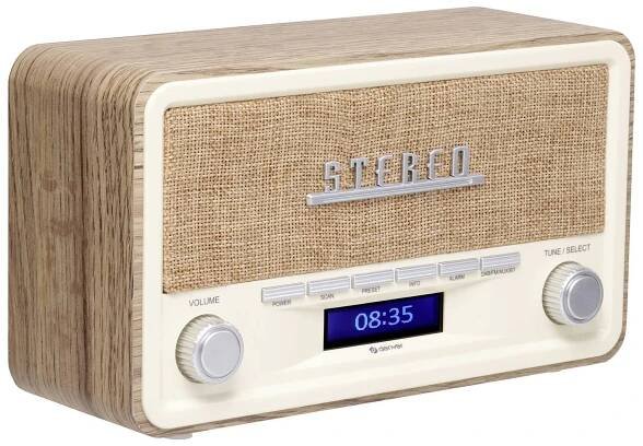 Denver DAB-18LW LIGHT WOOD 111111000600 stolní rádio, DAB, FM, dřevo (světlé)