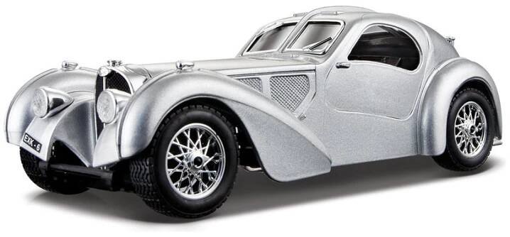 Bburago Bugatti 1:24 stříbrná
