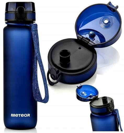 Sportovní láhev Lahev Na Pití 1000 ml Granátový METEOR na vodu Tritanový nápoj