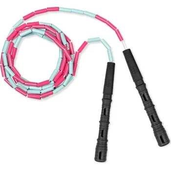 Korálkové Katana Rope - švihadlo pro začátečníky, nastavitelná délka, vhodné na hubnutí. Vyber barvu korálků: Růžová/mint, Barva rukojeti: Černá Korálkové švihadlo ti pomůže zhubnout, naučit se skákat - a ještě tě to bude bavit.