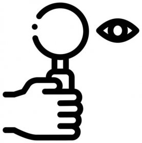 Human Eye Optical Research Icon Thin Line Vector — Ilustrace