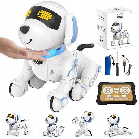 INTERAKTIVNÍ ROBOTICKÝ PES DÁLKOVĚ OVLÁDANÝ HLASEM, PEJSEK TANČÍ, CHODÍ + DÁLKOVÉ OVLÁDÁNÍ