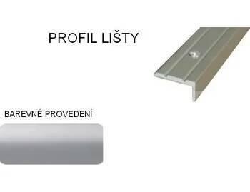 A 31 SCHODOVÉ LIŠTY - ŠROUBOVACÍ, 25×10 mm Barva: Stříbrná, Zvolte délku: 120 cm