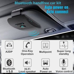 Bluetooth Handsfree Car Kit 4.2 Sun Visor Clip Wireless Audio Receiver Speakerphone Loud Speaker Music Player Dual Microphone – buy at low prices in the Joom online store