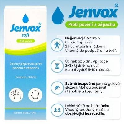 Jenvox Soft - nejšetrnější skutečně účinný antiperspirant na trhu