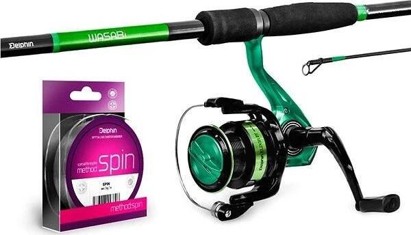 Delphin GreenSpin přívlačový set 210 cm/10-30 g + naviják Elixir 2T + vlasec 0,22 mm