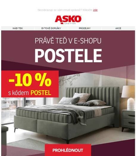 Pohodlí pro Váš spánek s 10% slevou na postele