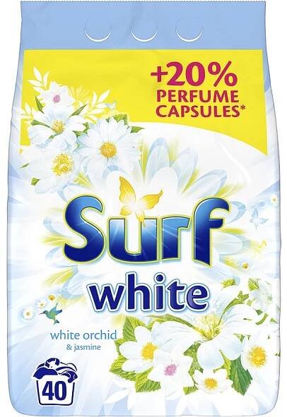 SURF White Orchid & Jasmine 2,8 kg (40 dávek) - prací prášek na bílé prádlo