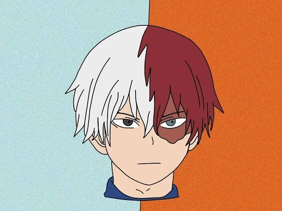 Simple Todoroki Aesthetic Wallpaper
