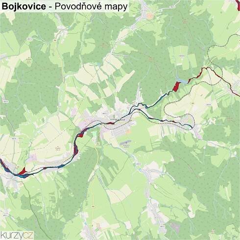 Bojkovice - mapy | Kurzy.cz