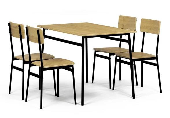 JÍDELNÍ SET 1+4 v dekoru divoký dub - industriální styl | DreamLux