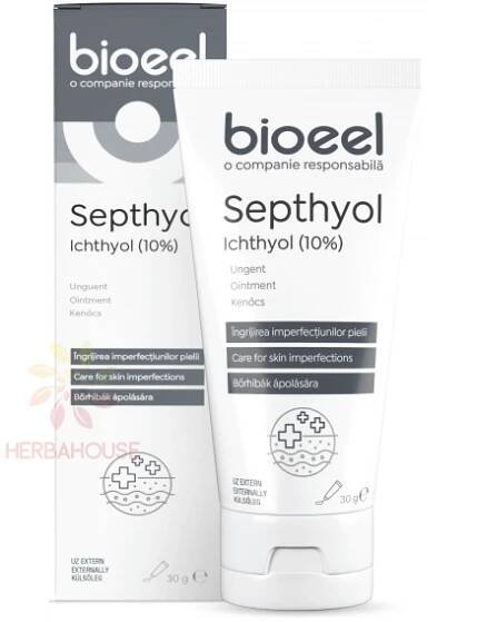 Obrázek pro Bioeel Septhyol krém s ichtyolem 10% – protizánětlivá mast na akné, seboreu a rosaceu (30g)