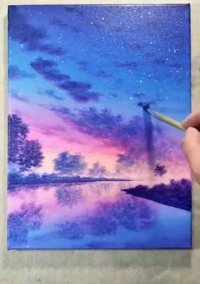 Obsahuje obrázek: Step-by-Step Acrylic Painting Tutorial for Beginners