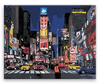 Malování podle čísel Time Square New York