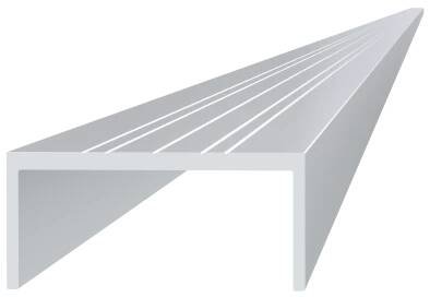 U profil 50x22x6000 mm, materiál EN AW-6060 T66, přírodní hliník bez povrchové úpravy, cena za KUS