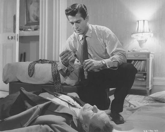 Bernard Lee And George Nader In Nowhere To Go (1958)