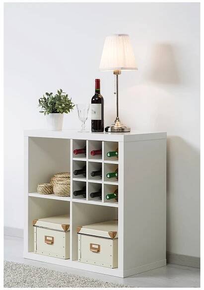 KALLAX Insert for bottles - white 33x33 cm (13x13 ")