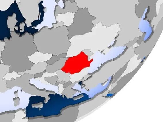 Mapa Rumunska — Stock obrázek