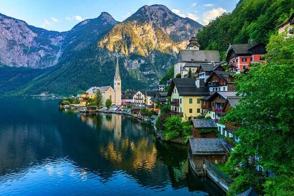Image of Hallstatt village Salzkammergut Austria