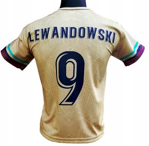 Tričko Lewandowski Barcelona zlatá edice :: výška 110 cm