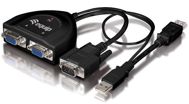 Equip kabel-VGA-rozdělovač 2 porty - Počítače a hry