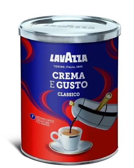 LAVAZZA Crema e Gusto káva mletá 250 g - Italské espresso, Mletá, Káva, Čaj, káva, kakao, Trvanlivé