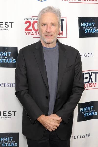 PHOTO: Jon Stewart attends 2023 Night of Too Many Stars benefiting NEXT for AUTISM at Beacon Theatre on December 11, 2023 in New York City.
