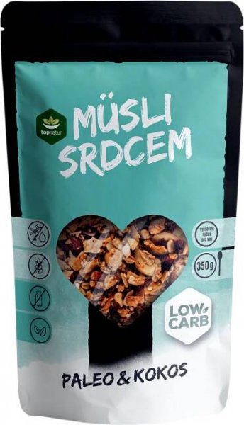 Topnatur Müsli srdcem Paleo & Kokos Low Carb 350 g