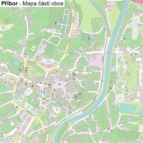 Příbor - mapy | Kurzy.cz
