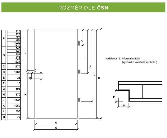 Interiérové dveře Doornite sklo 2/3 - bílý lak BASIC, sklo kůra čirá, pravé "80", zámek pro BB, voština | LaSamba.cz