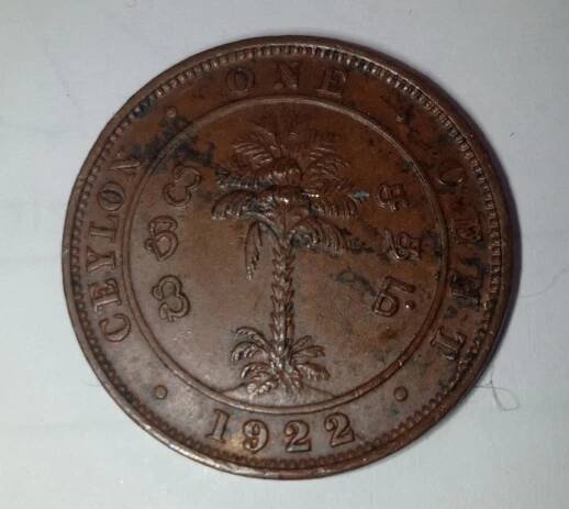 1 Cent, Ceylon, 1922