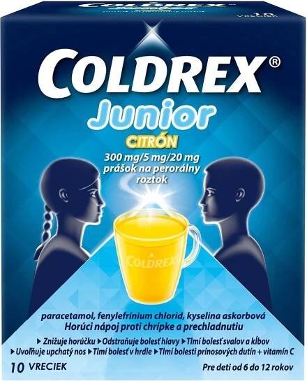 Coldrex Junior Citrón plo.por. 10 x 3 g