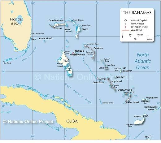 Political Map of Bahamas