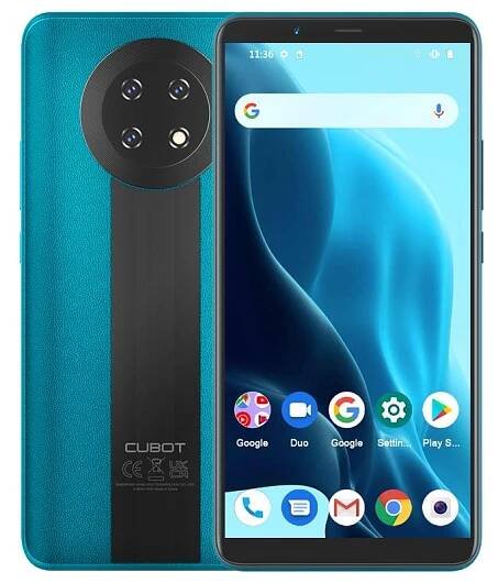 Cubot Note 9 Smartphone 5900mAh Baterie Osmijádrový mobilní telefon 5,99" obrazovka 3GB+32GB Telefon Trojitý fotoaparát Android 11 Dual SIM