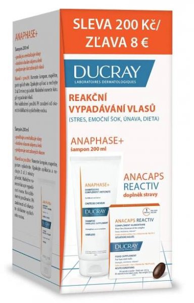 Ducray Anaphase+ šampon 200 ml + Anacaps Reactive 30 tobolek