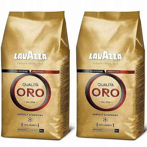 Káva zrnková Lavazza Qualita Oro 1kg x2 Arabica smíšená do kávovaru 2op